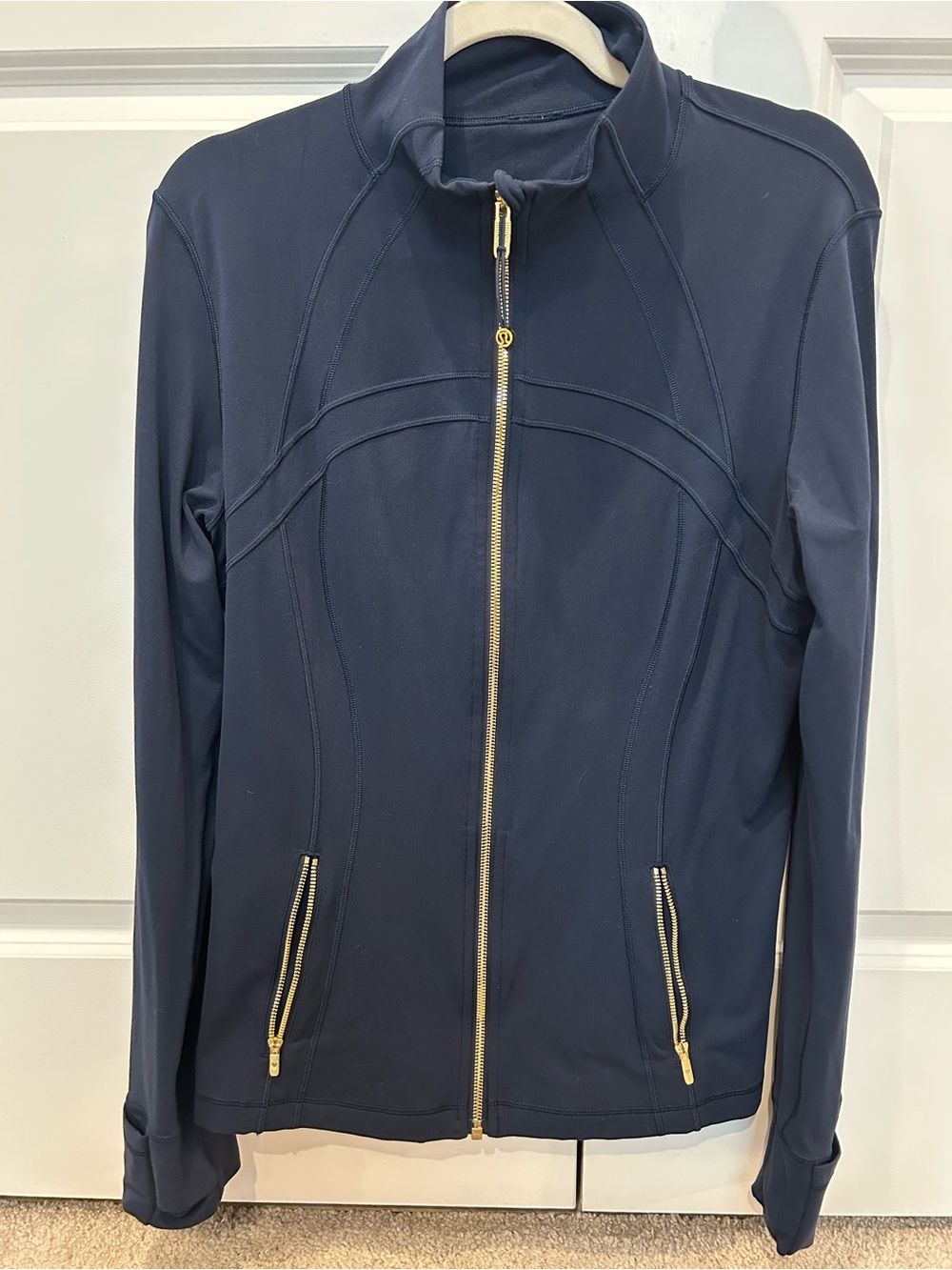 Lululemon Define Jacket True Navy Gold-Zip Size 14